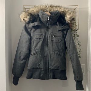 Grey TNA St Moritz Bomber Jacket